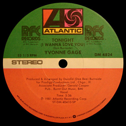 Yvonne Gage : Garden Of Eve (12", SP)