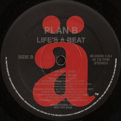 Plan B (2) : Life's A Beat (12", Promo)