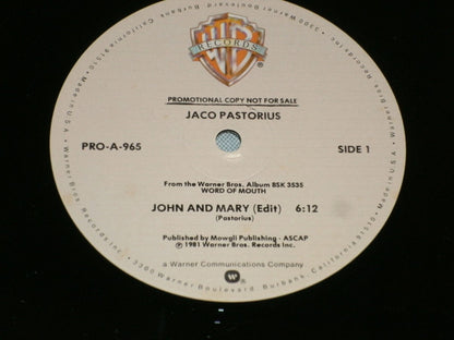 Jaco Pastorius : Jaco Pastorius (12", Promo)