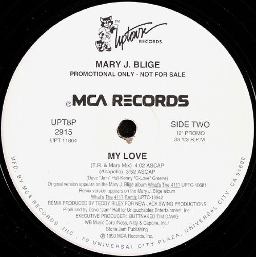Mary J. Blige : My Love (12", Promo)