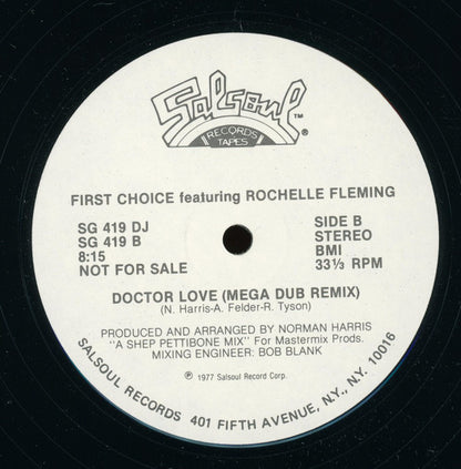 First Choice Featuring Rochelle Fleming : Doctor Love (Special Remix) (12", Promo)