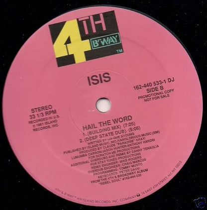 Isis (3) : Hail The Word (12", Promo)