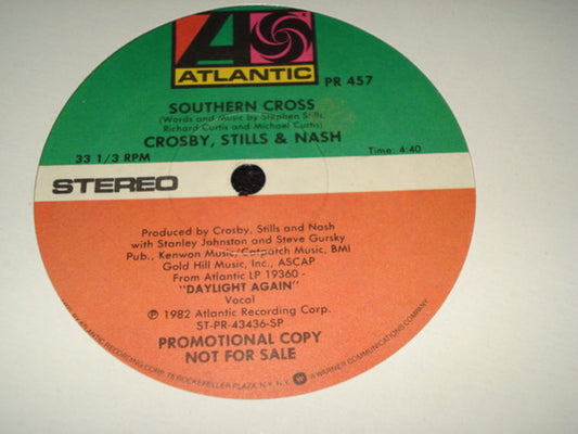 Crosby, Stills & Nash : Southern Cross / Too Much Love To Hide (12", Single, Promo)