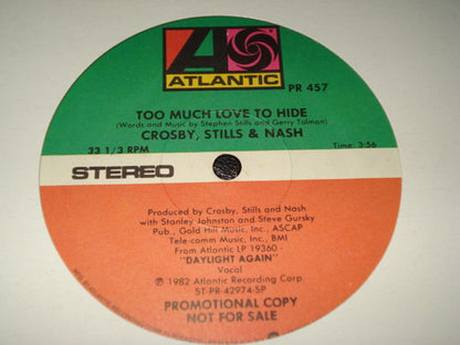 Crosby, Stills & Nash : Southern Cross / Too Much Love To Hide (12", Single, Promo)