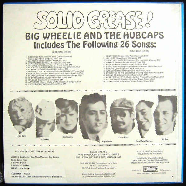 Big Wheelie & The Hubcaps : Solid Grease (LP, Album)