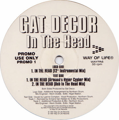 Gat Decor : In The Head (2x12", Single, Promo)