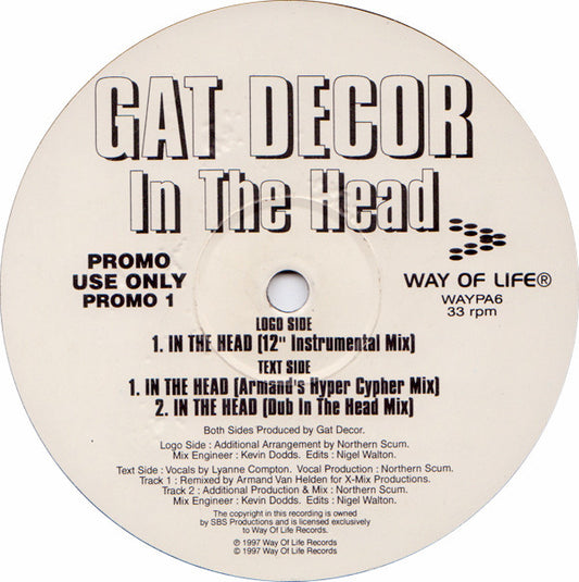 Gat Decor : In The Head (2x12", Single, Promo)