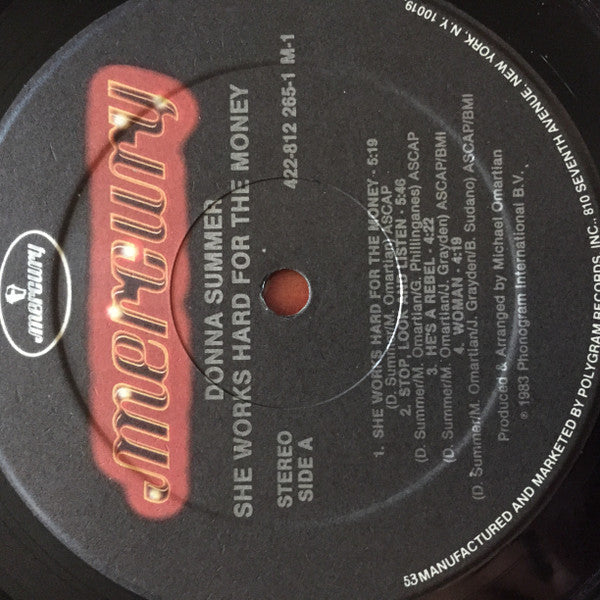Donna Summer : She Works Hard For The Money (LP, Album, Hau)