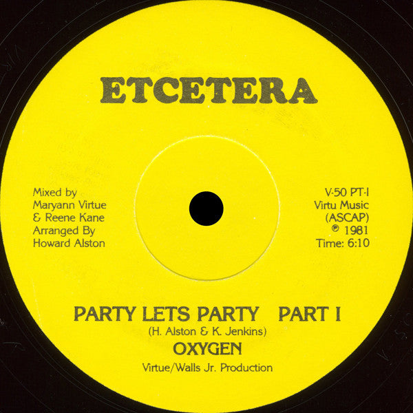 Oxygen (6) : Party Let's Party (12")