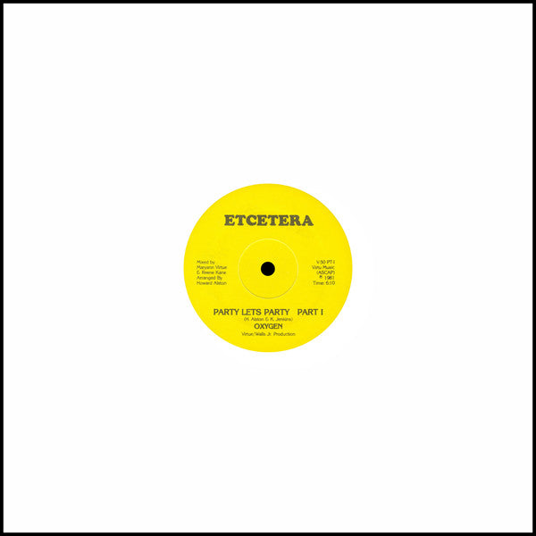 Oxygen (6) : Party Let's Party (12")