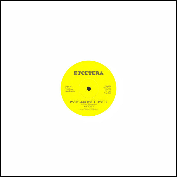 Oxygen (6) : Party Let's Party (12")