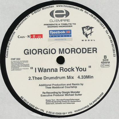 Giorgio Moroder : I Wanna Rock You (12")