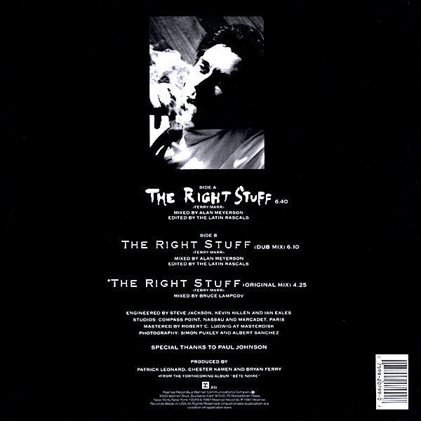 Bryan Ferry : The Right Stuff (12", Maxi, All)