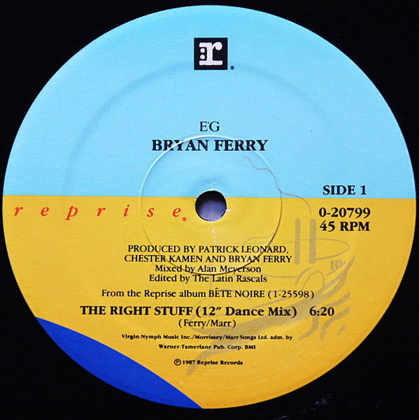 Bryan Ferry : The Right Stuff (12", Maxi, All)