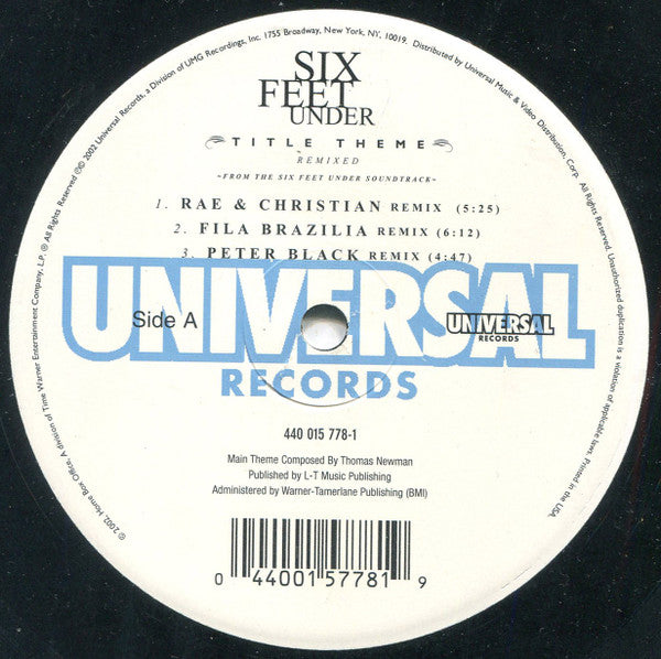 Thomas Newman : Six Feet Under Title Theme (Remixed) (12")