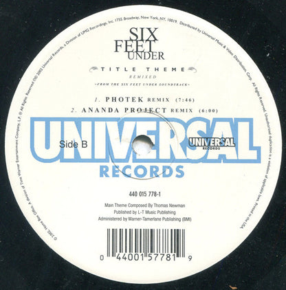 Thomas Newman : Six Feet Under Title Theme (Remixed) (12")