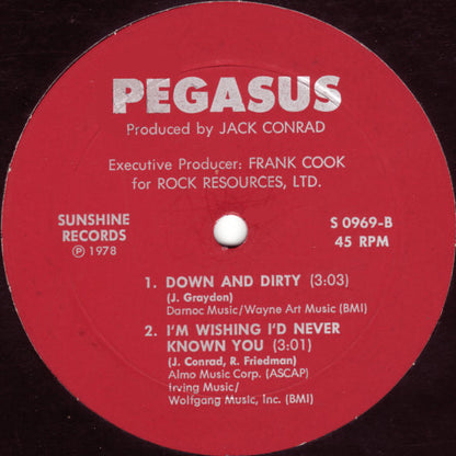 Pegasus (4) : Fly / Down And Dirty / I'm Wishing I'd Never Known You (12", Single)
