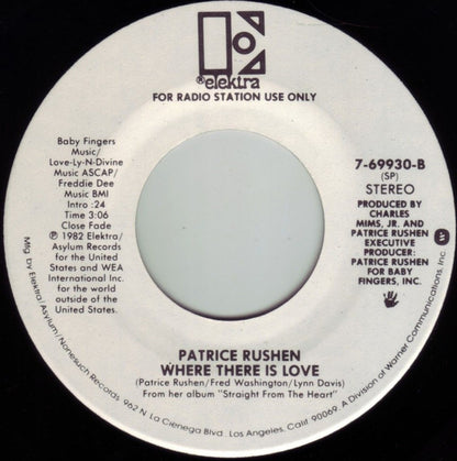 Patrice Rushen : I Was Tired Of Being Alone (Glad I Got Cha) (7", Single, Promo)