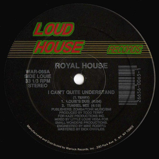 Royal House : I Can't Quite Understand (12")