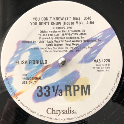 Elisa Fiorillo : You Don't Know (12", Promo)