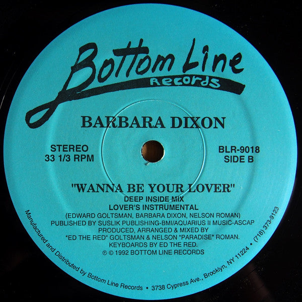 Barbara Dixon : Wanna Be Your Lover (12")