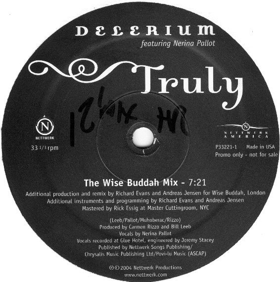 Delerium : Truly (2x12", Promo)