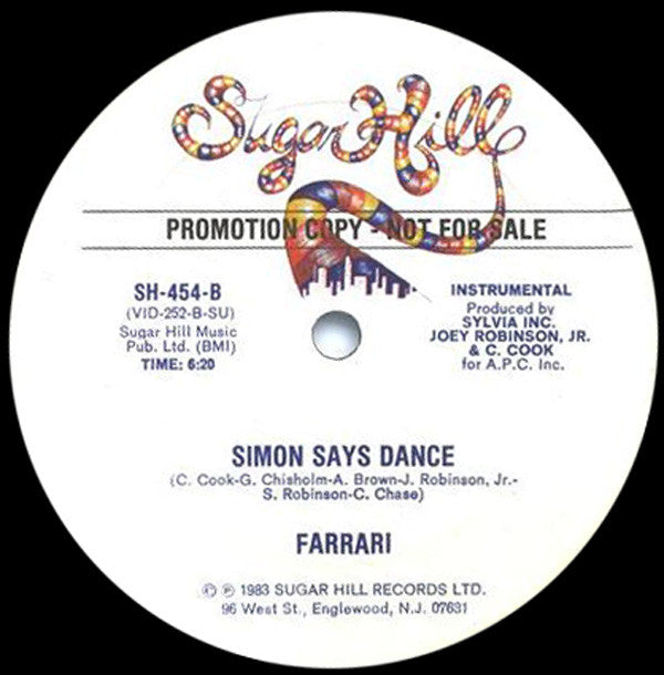 Farrari : Simon Says Dance (12", Promo)