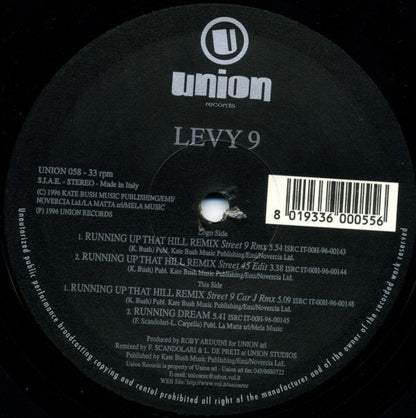 Levy 9 : Running Up That Hill (Remix) (12")