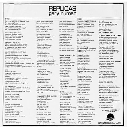 Gary Numan + Tubeway Army : Replicas (LP, Album, MO )