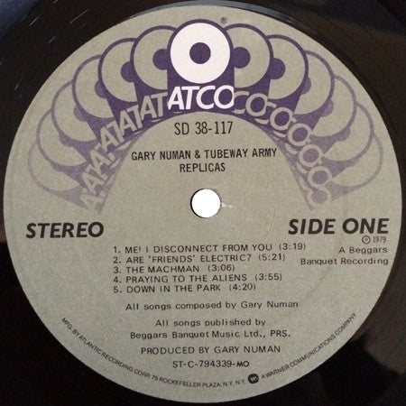 Gary Numan + Tubeway Army : Replicas (LP, Album, MO )