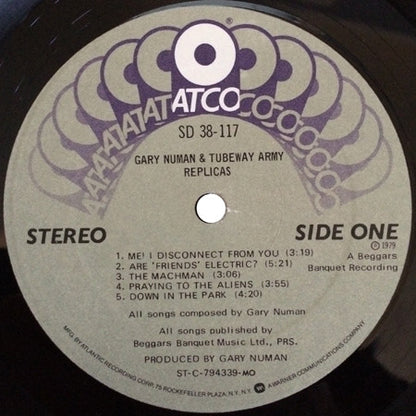 Gary Numan + Tubeway Army : Replicas (LP, Album, MO )