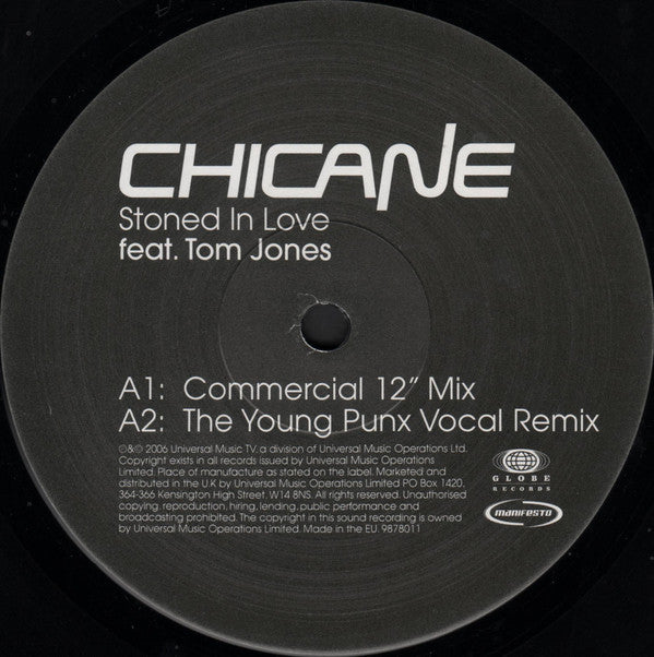 Chicane Feat. Tom Jones : Stoned In Love (12")