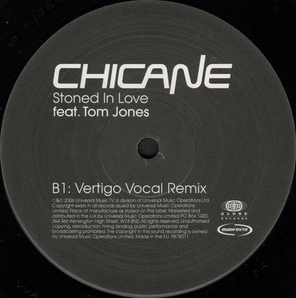 Chicane Feat. Tom Jones : Stoned In Love (12")