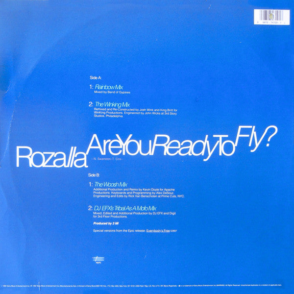 Rozalla : Are You Ready To Fly? (12")