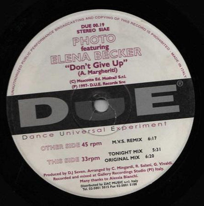 Photo (2) Featuring Elena Becker : Don't Give Up (12")