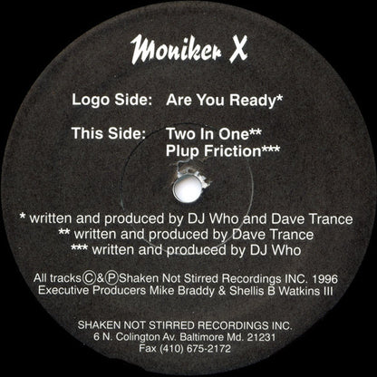 Moniker X : Are You Ready (12")