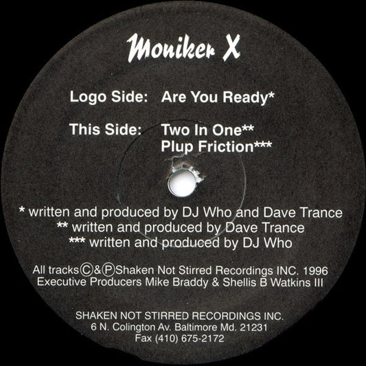 Moniker X : Are You Ready (12")