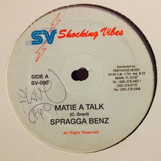Spragga Benz / Frisco Kid : Matie A Talk / Hot Patty (12")
