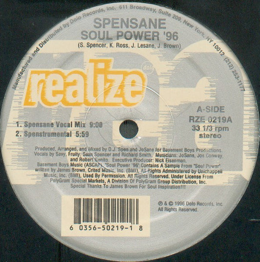 Spensane : Soul Power '96 (12")
