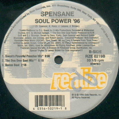 Spensane : Soul Power '96 (12")
