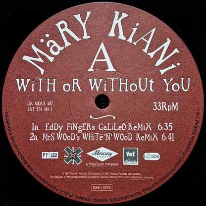 Mary Kiani : With Or Without You (12")