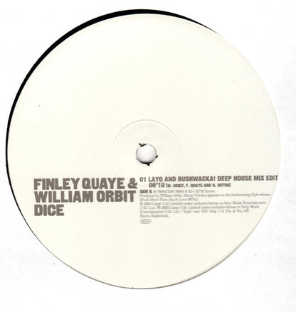 Finley Quaye - William Orbit : Dice (12")