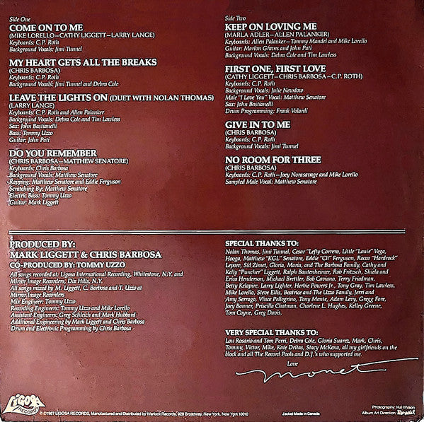 Monet : Leave The Lights On (LP, Album)