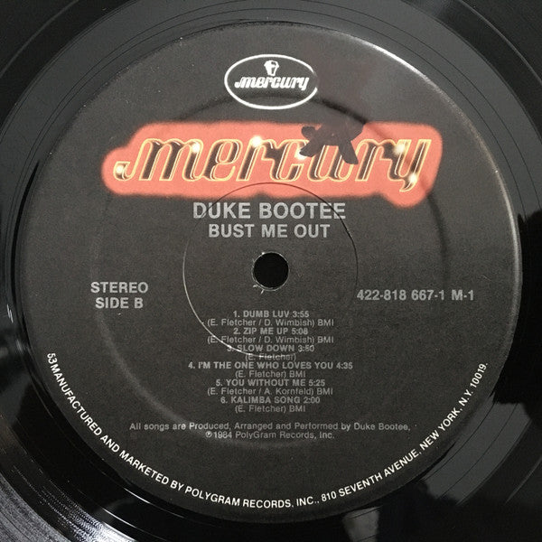 Duke Bootee : Bust Me Out (LP, Album)