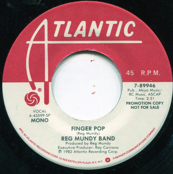 Reg Mundy Band : Finger Pop (7", Mono, Promo)