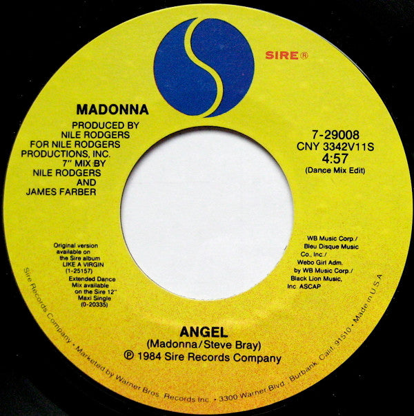 Madonna : Angel (7", Single, Spe)