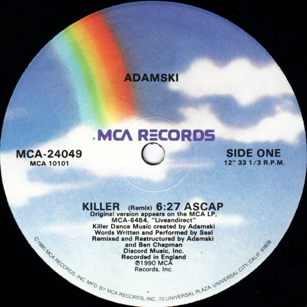 Adamski : Killer (12", Single)