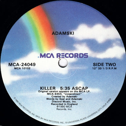 Adamski : Killer (12", Single)