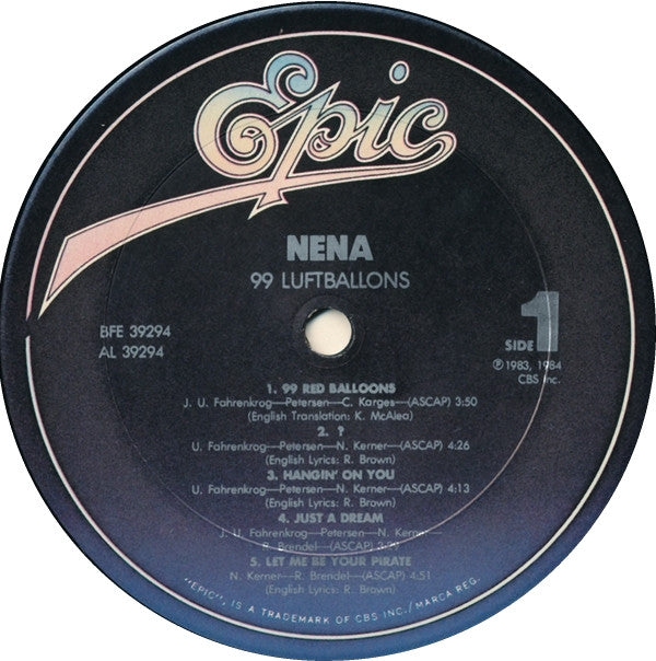 Nena : 99 Luftballons (LP, Album, Pit)