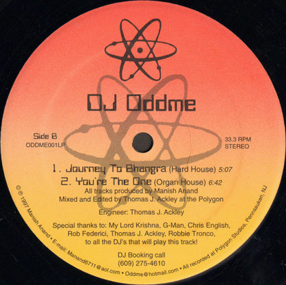 DJ Oddme : Journey To Bhangra (12")